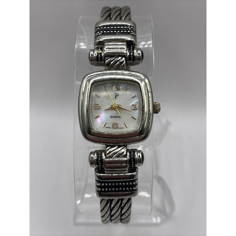 Women's P Quartz Watch‎ Bangle Band Western Design MOP Dial- New Battery